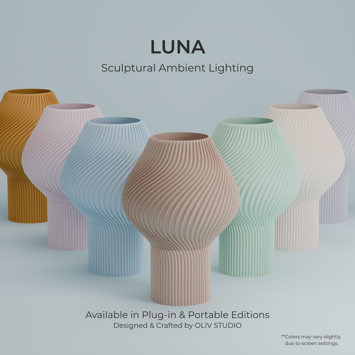 OLIV Studio Luna Lamp | Rechargeable & Plug-In Table Lamp